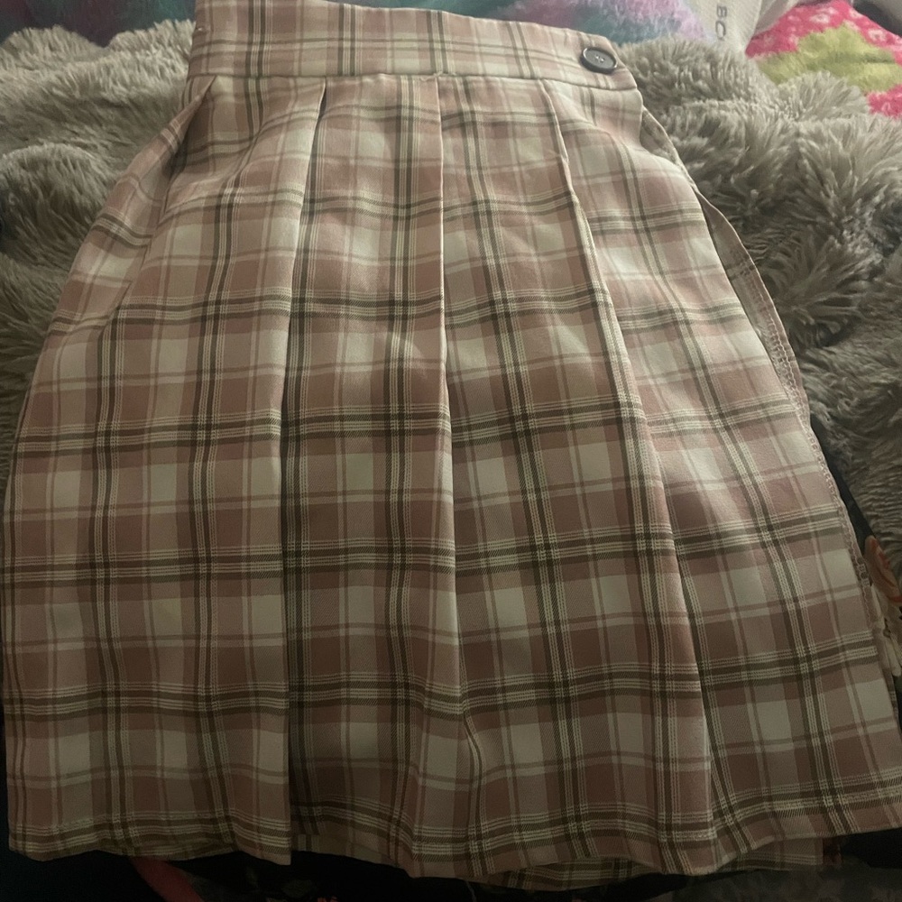 Plaid Tan Skirt